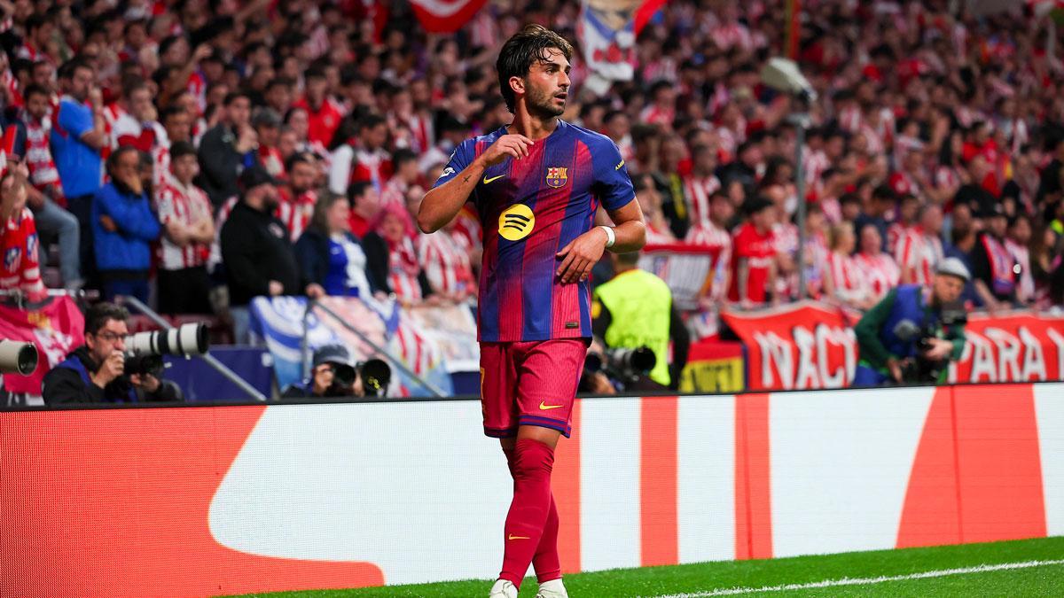 Ferran Torres en el encuentro contra el Atlético de Madrid