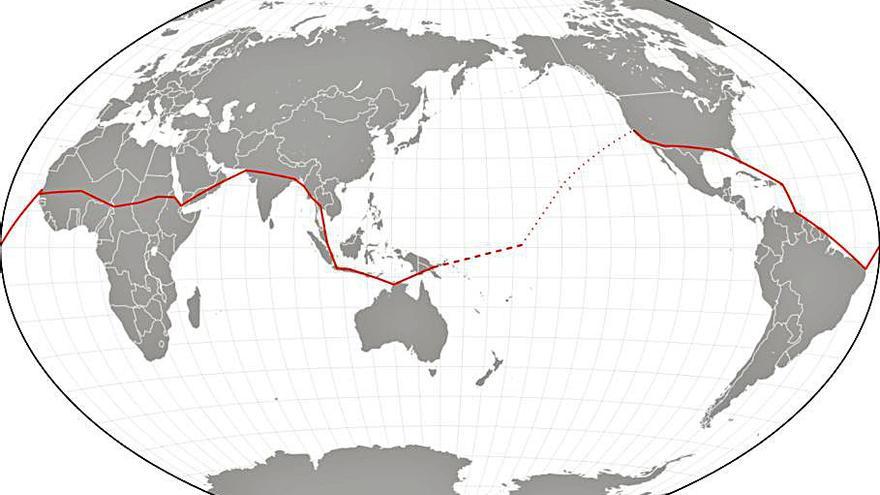 Ruta del último viaje de Amelia Earhart que acabó con su vida