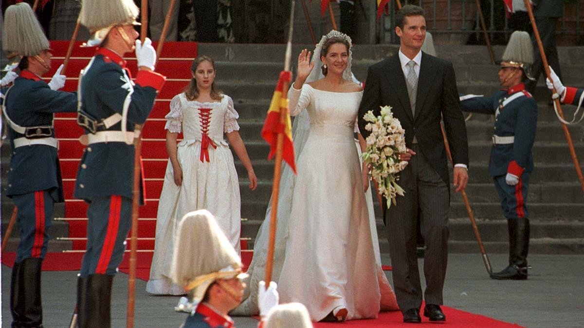 La infanta Cristina e Iñaki Urdangarin el día de su boda en Barcelona, el 4 de octubre de 1997.