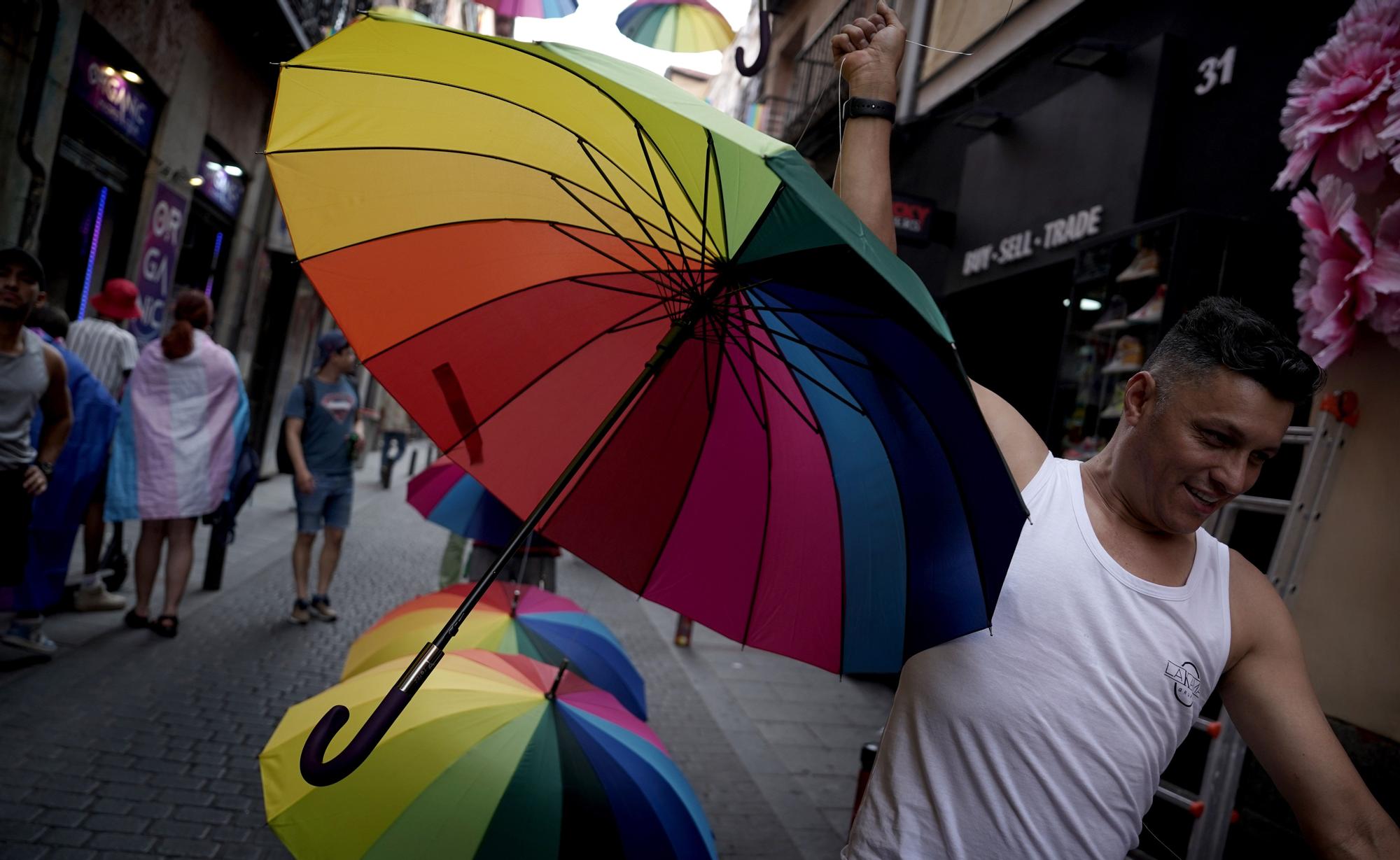 Reivindicación del Orgullo LGTBI en el barrio de Chueca de Madrid