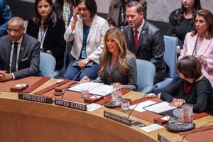 Melania hace historia en la ONU