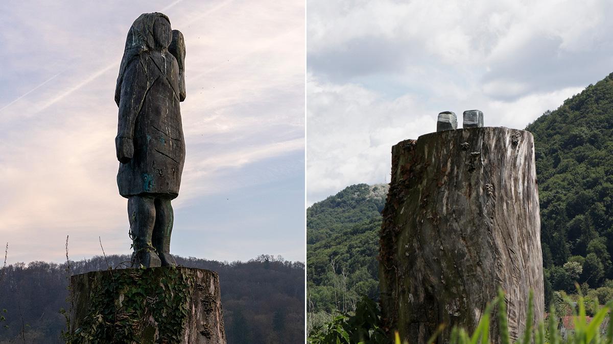 Investigan la misteriosa desaparición de la estatua de Melania Trump en Eslovenia