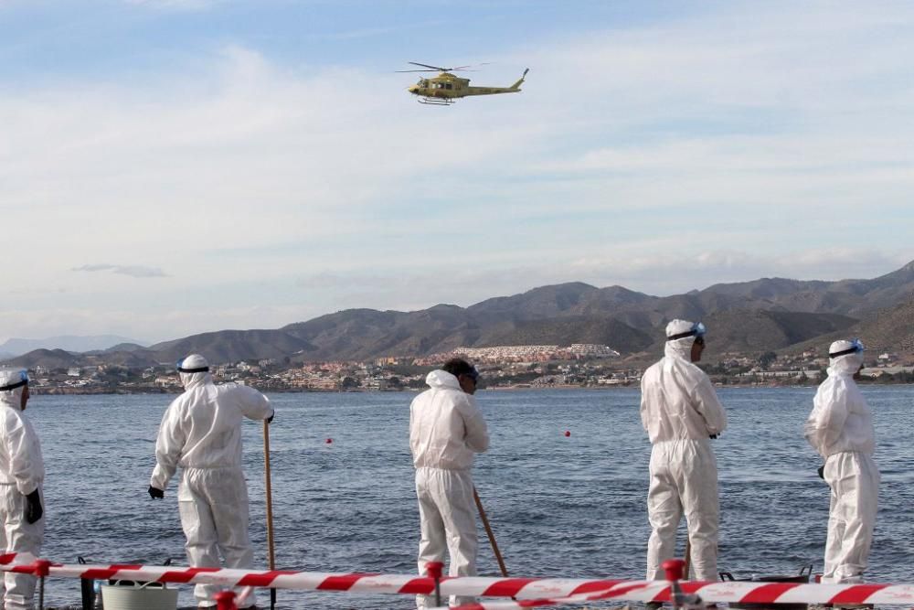 Simulacro de vertido en La Azohía, Cartagena