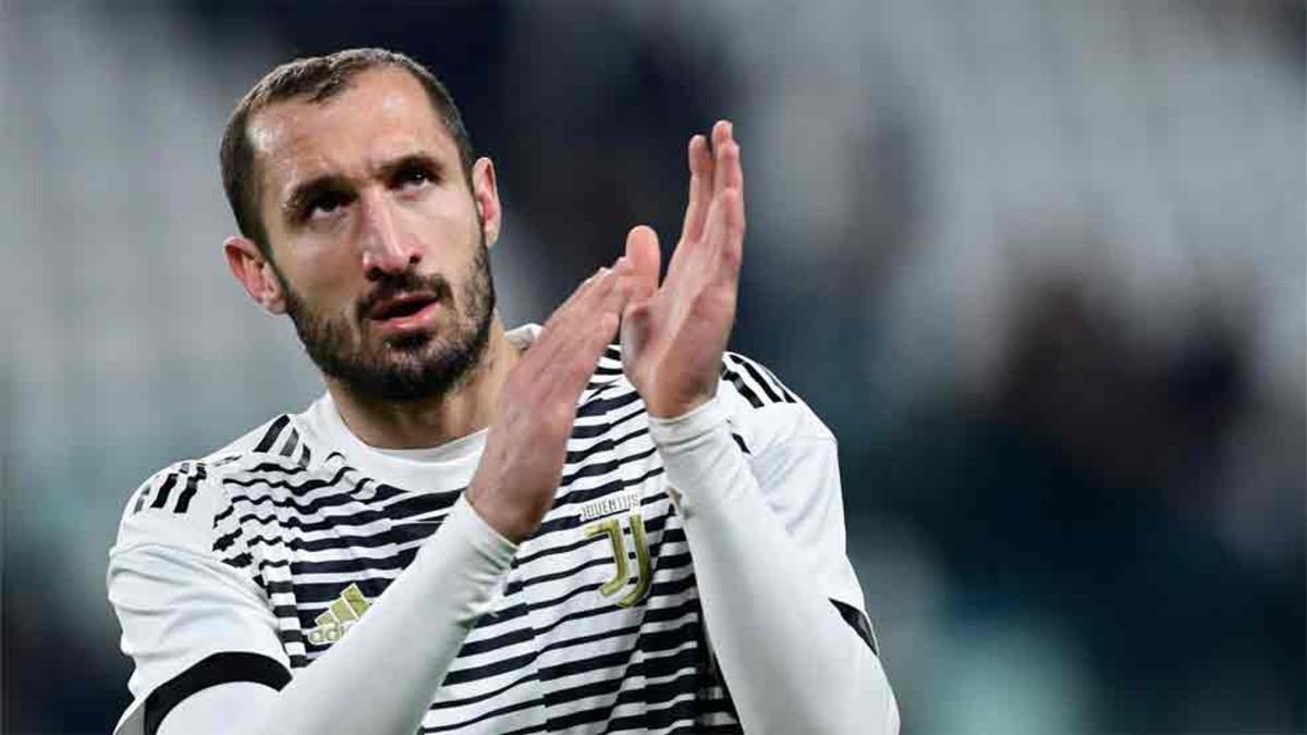 Chiellini en un encuentro con la Juventus