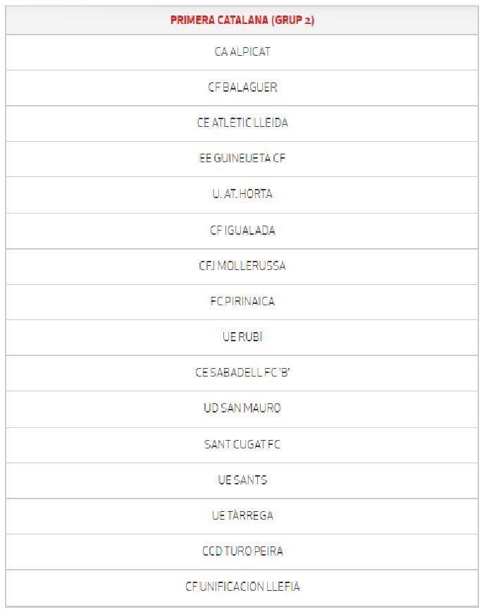 Primera Catalana masculina - grup 2