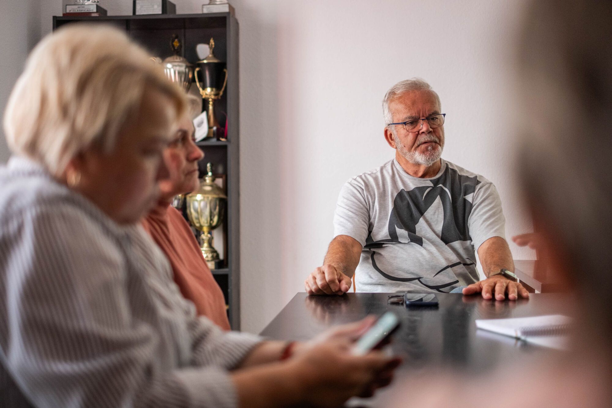 Vecinos de las viviendas del Patronato de La Candelaria, en Santa Cruz de Tenerife.