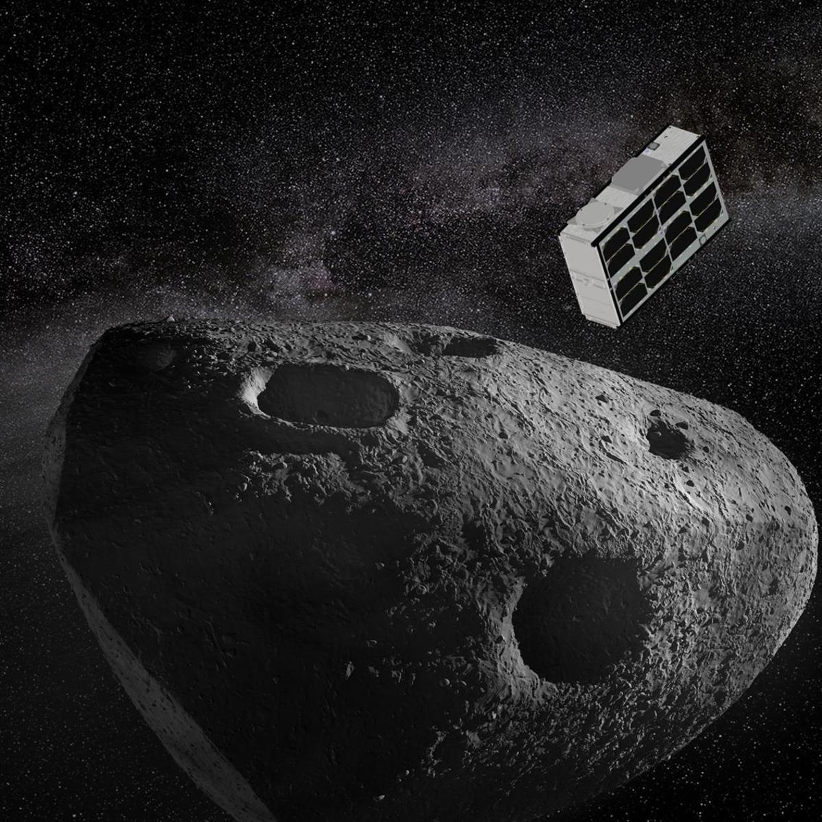 El cubesat que fabricará Emxys tiene una forma que recuerda a un ladrillo.
