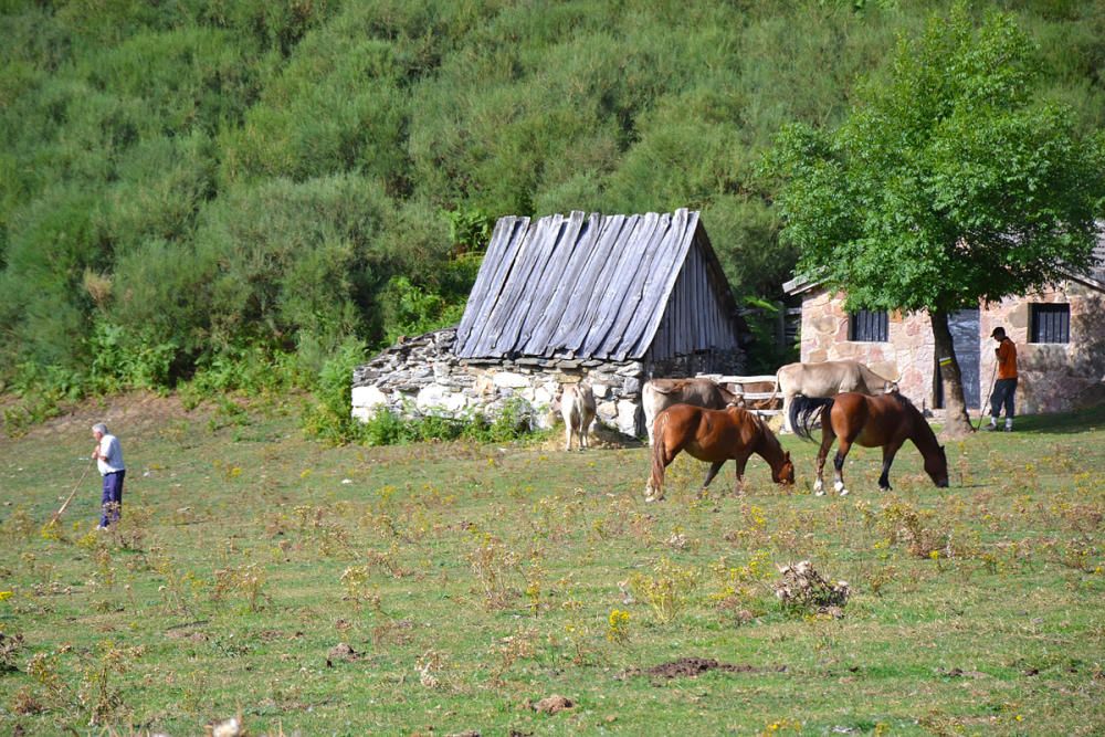 José Manuel Prado enseña el refugio de montaña de Brañagallones