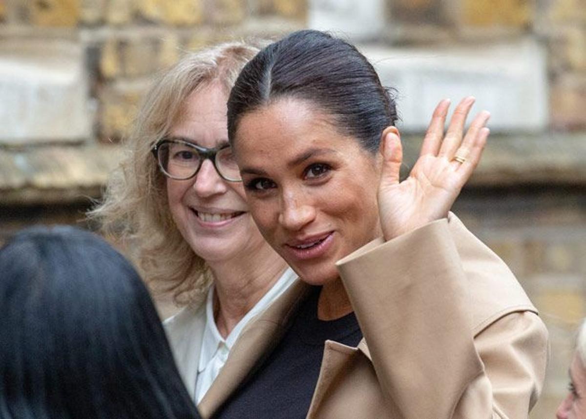 Meghan Markle, muy sonriente