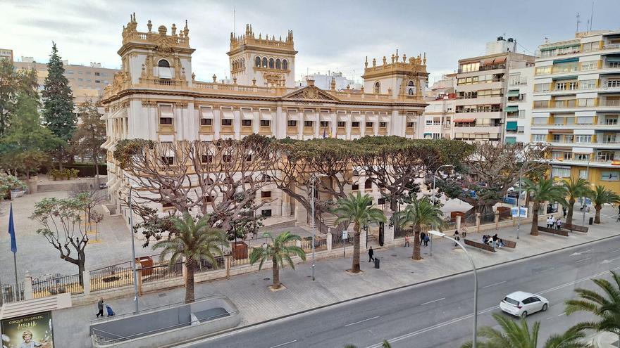 EU-Podemos califica de &quot;indiscriminada&quot; la poda de los ficus de la Diputación de Alicante