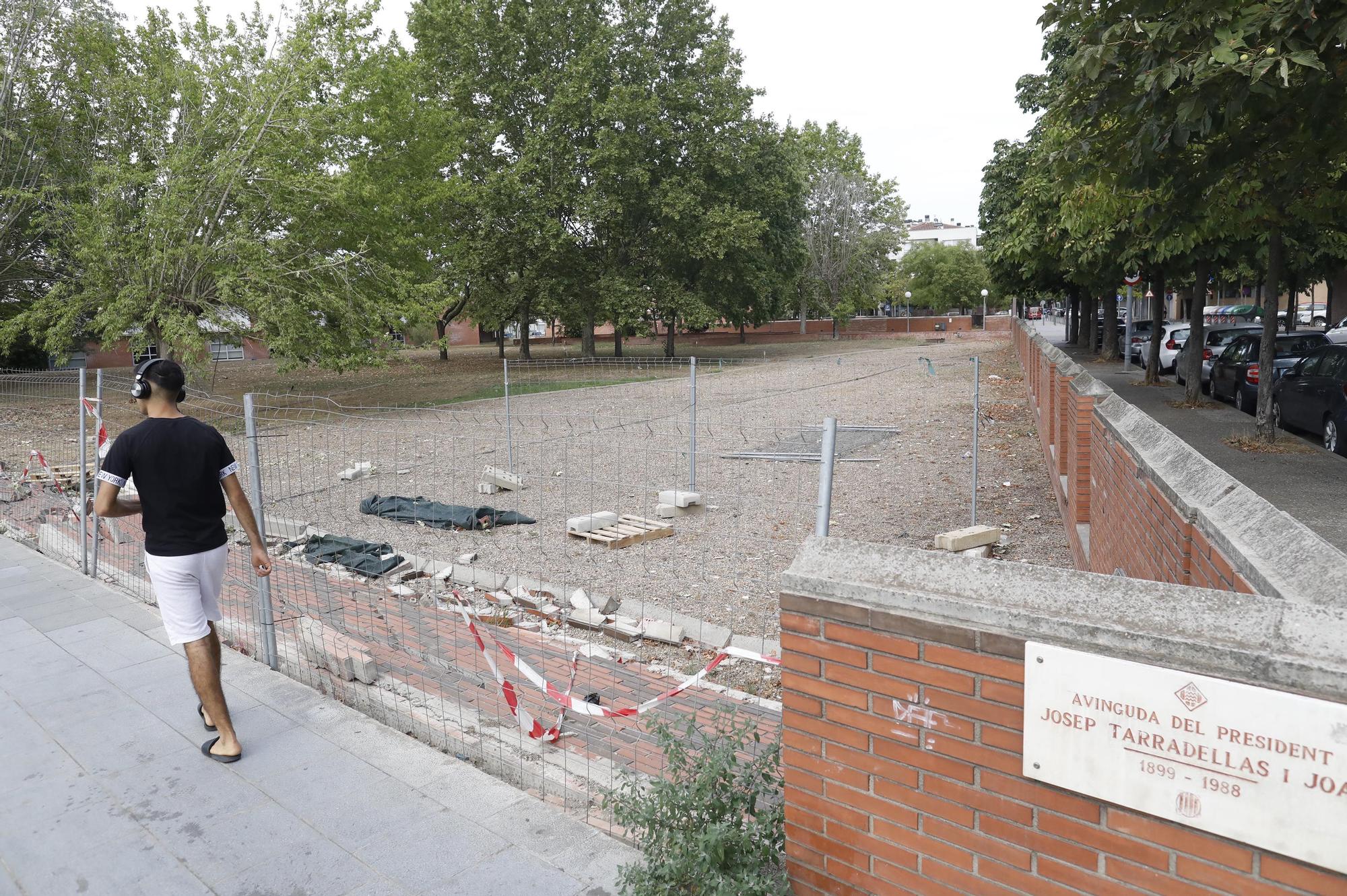 Polèmica per la tala d'uns arbres per reconstruir el mur d'Hostaleria