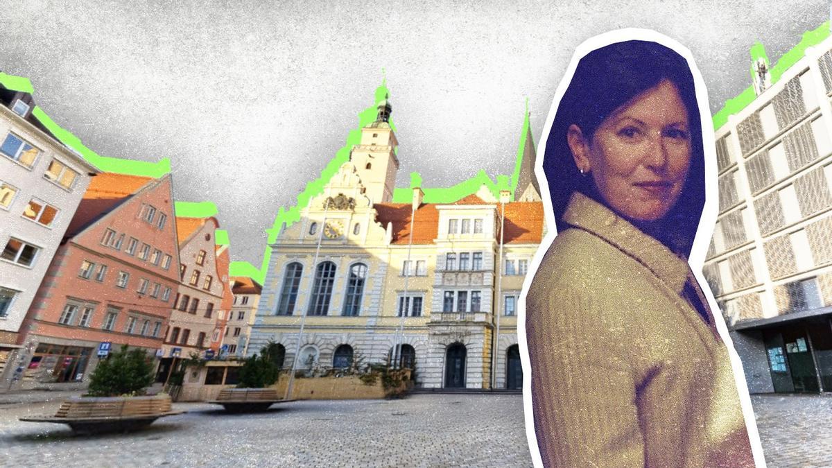 Chusina Carrero Moure con una imagen de Ingolstadt de fondo.