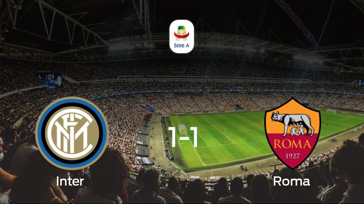 La Roma consigue un empate a 1 frente al Inter