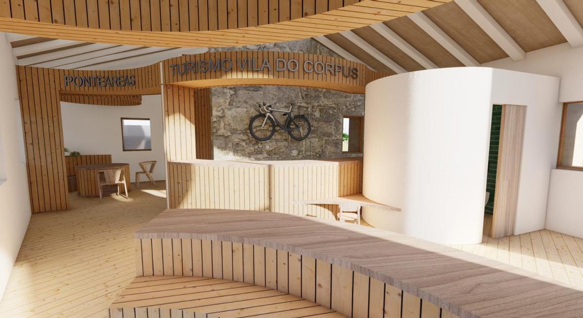 Arriba, infografía del proyecto en su interior. Abajo, edificio que será rehabilitado. |  D.P.