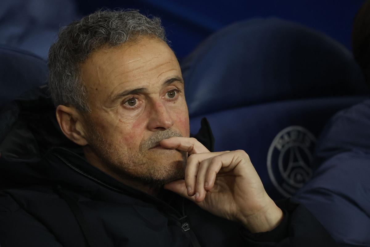 Luis Enrique, en el banquillo del PSG