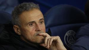 Luis Enrique, en el banquillo del PSG