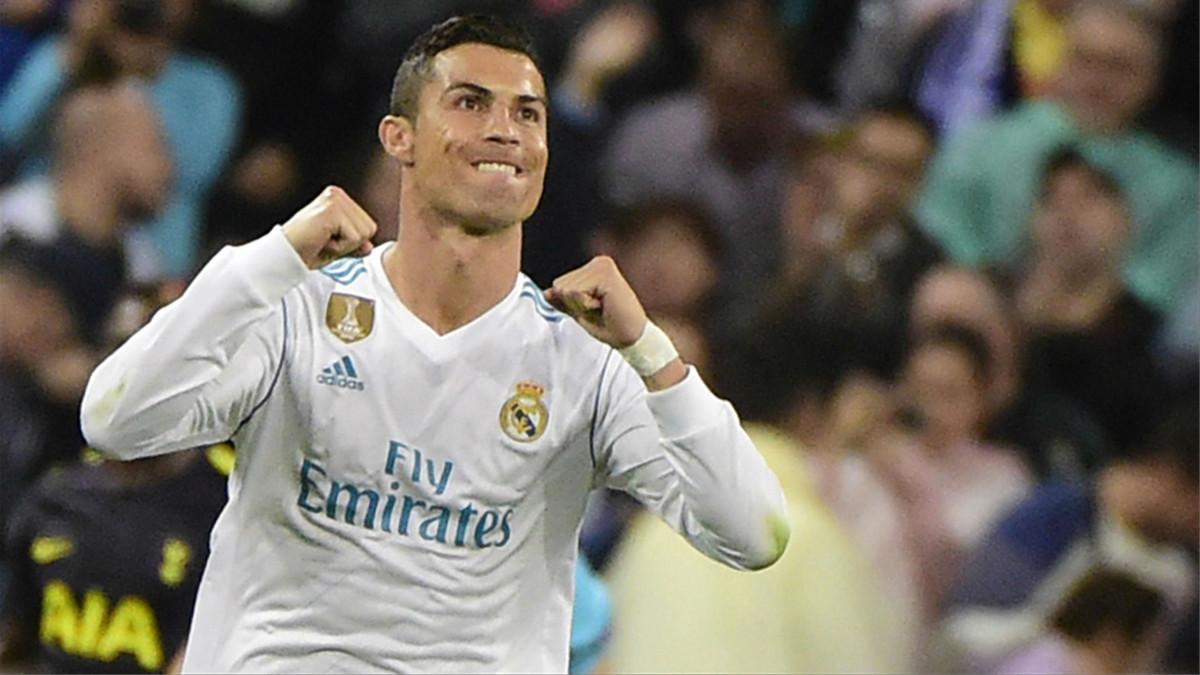 Cristiano Ronaldo celebrando un gol ante el Tottenham en la Champions League