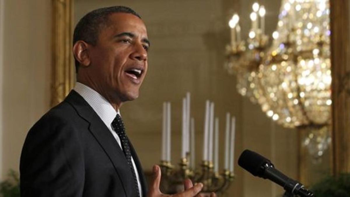 Barack Obama, durante el discurso de este viernes.