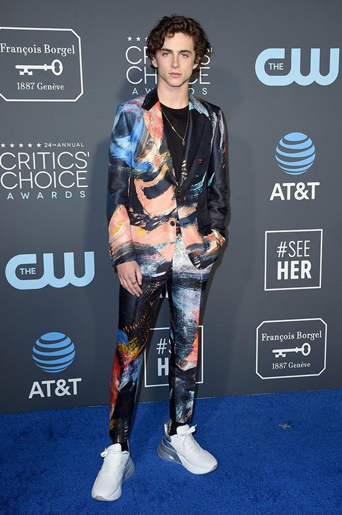 Timothée Chalamet en los Premios Critics' Choice Awards en Santa Mónica