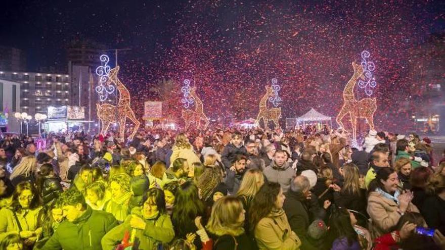 La plaza de Navidad ubicada en el Ayuntamiento en una foto de archivo.