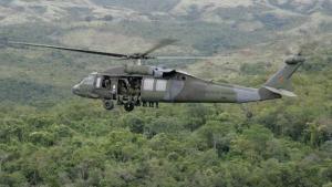 Un helicóptero del Ejército de Colombia.