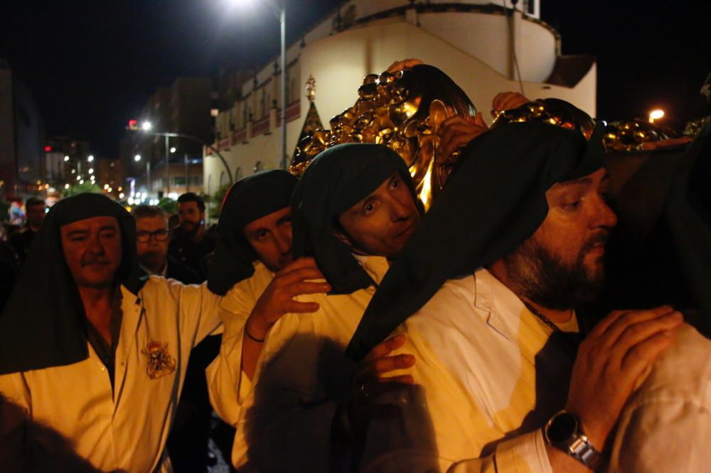 Las imágenes de la cofradía de la Esperanza, la última en procesionar en el Jueves Santo de la Semana Santa de Málaga