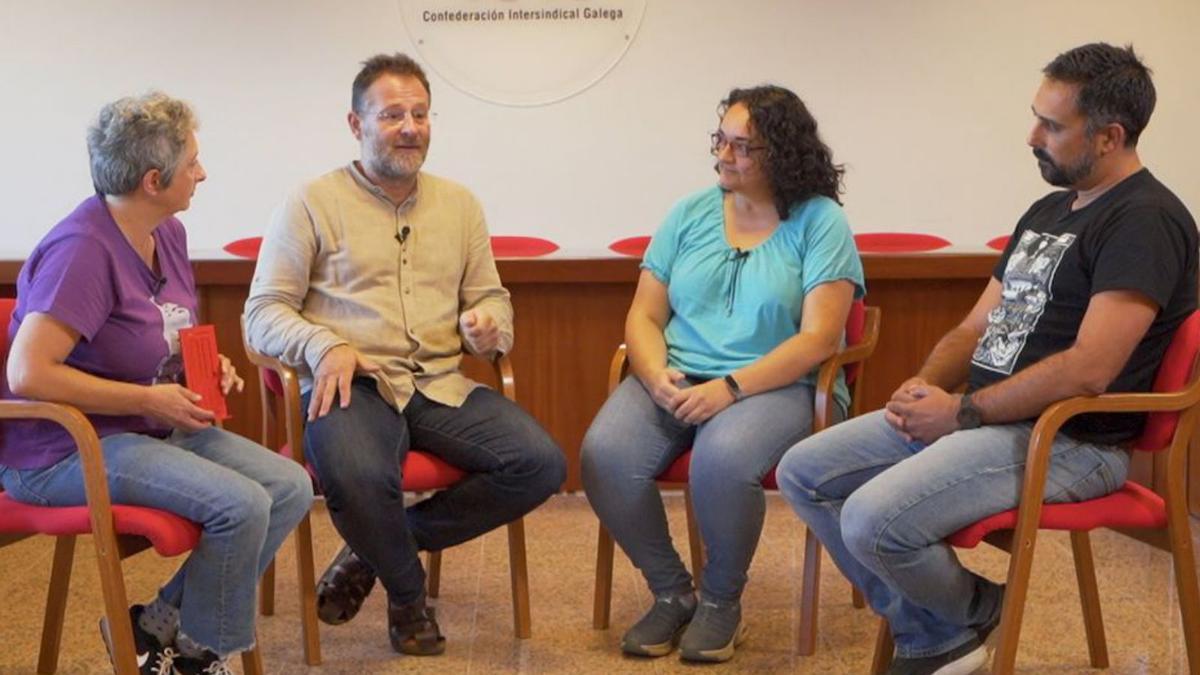 Nicolasa Castro, Paulo Carril, Susana Méndez e Francisco González, no programa de hoxe.