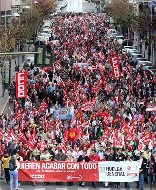 La jornada de Huelga General en Extremadura