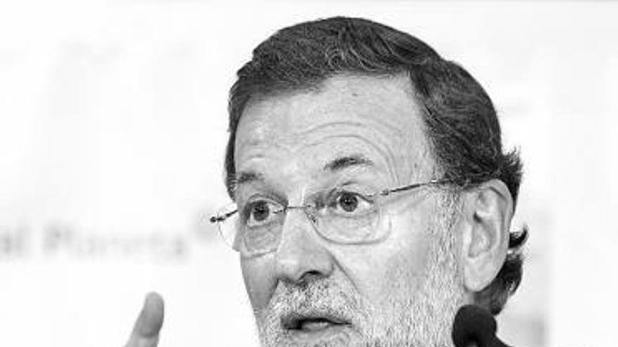 Mariano Rajoy, durante la presentación de su biografía «En confianza».