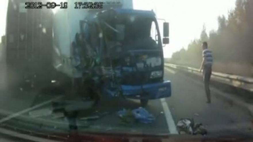 Un camionero con suerte en Rusia