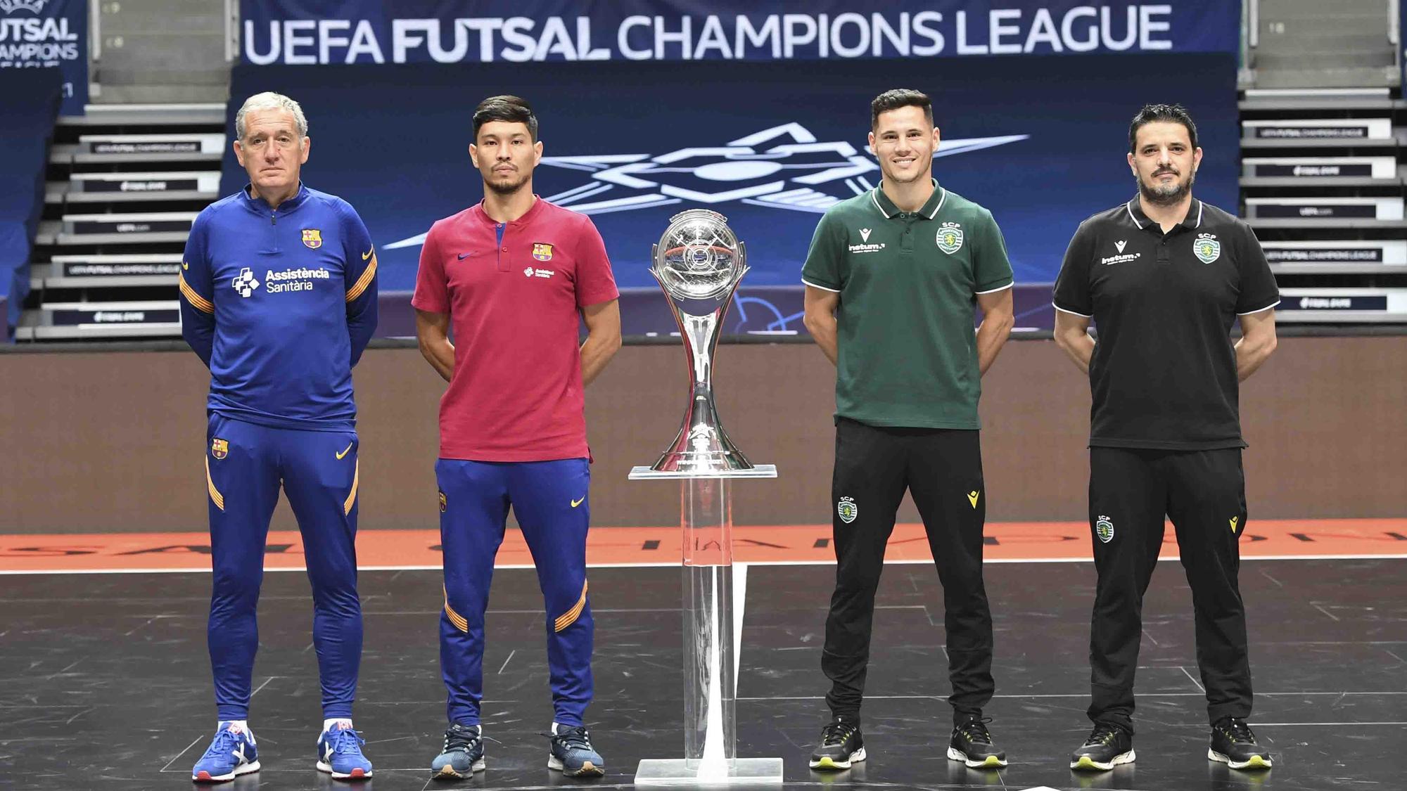 Andreu Plaza, Daniel, Alex Merlim y Nuno Dias, junto a la Champions