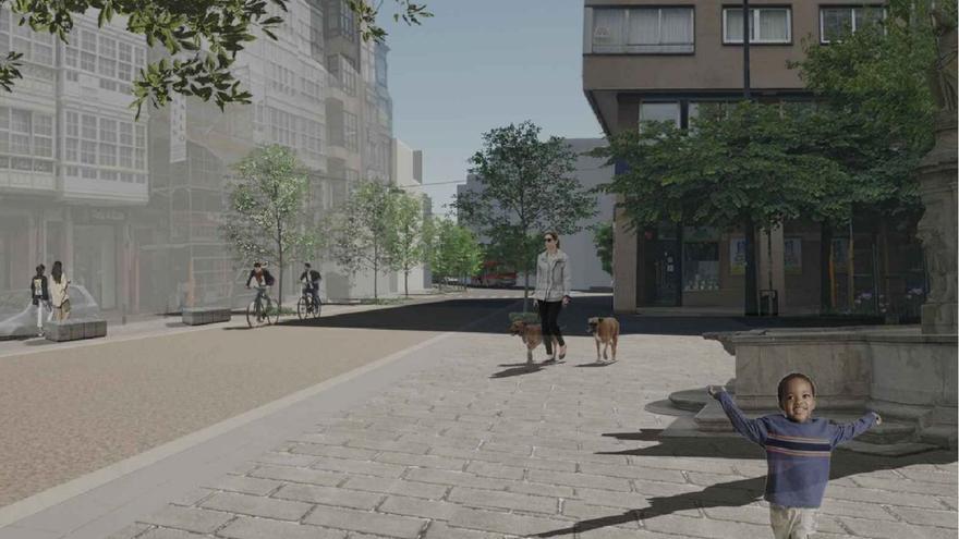 Imagen virtual de la calle San Andrés tras su reforma. | // LA OPINIÓN