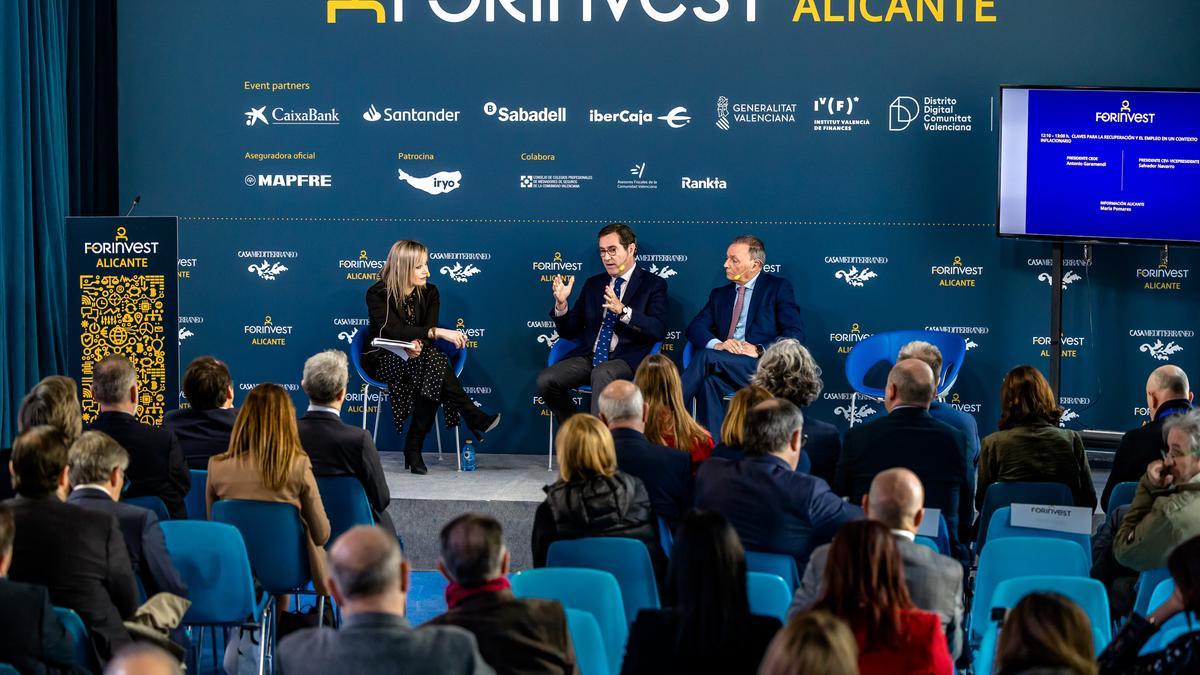 Garamendi durante su intervención en Forinvest en Casa Mediterráneo, Alicante.