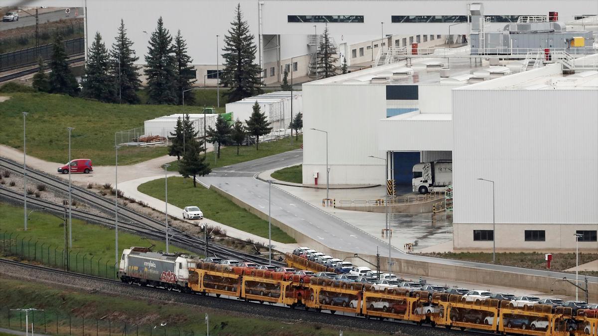 Imagen de archivo de la campa de Volkswagen Navarra con los últimos vehículos salidos de la producción y destinados a la exportación.