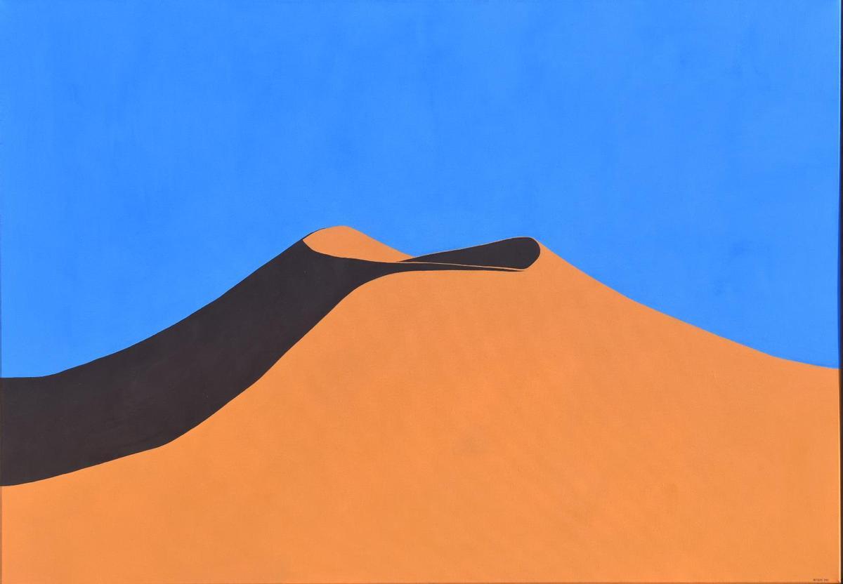Uno de los cuadros de volcanes de la pintora Greta Chicheri