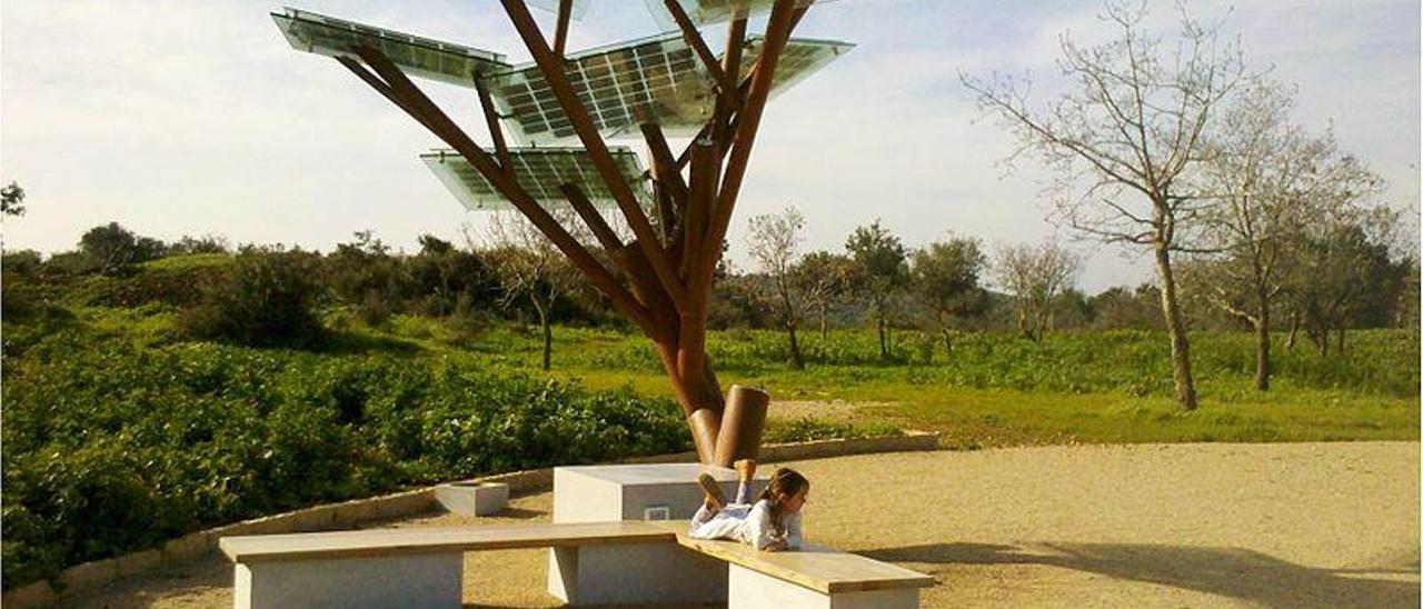 Ejemplo de árbol solar que podría instalarse en València.