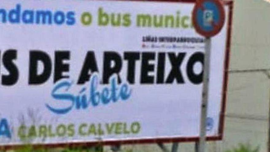 Cartel del PP de Arteixo.