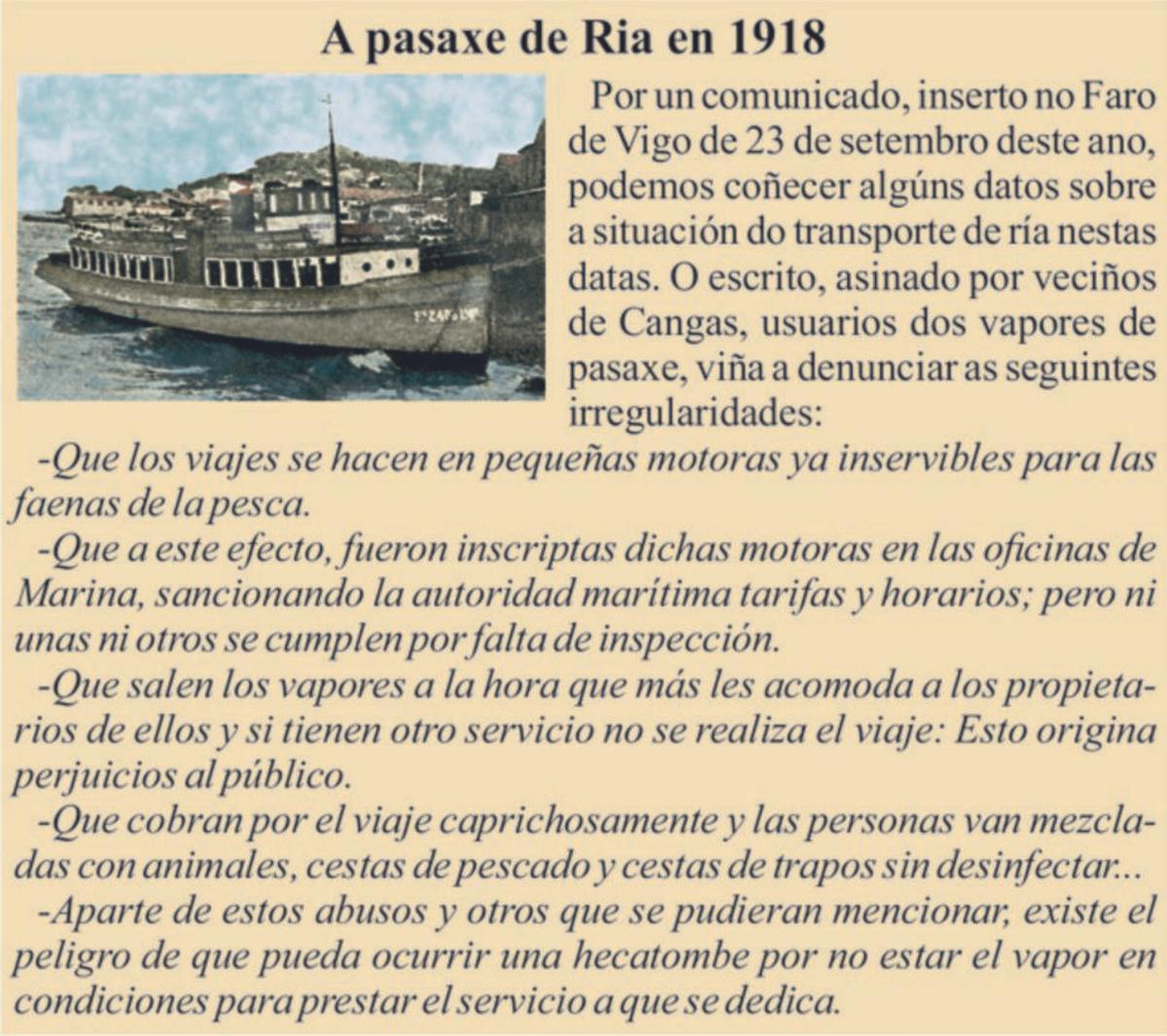 Excursión a San Simón en 1920. | Arquivo do autor