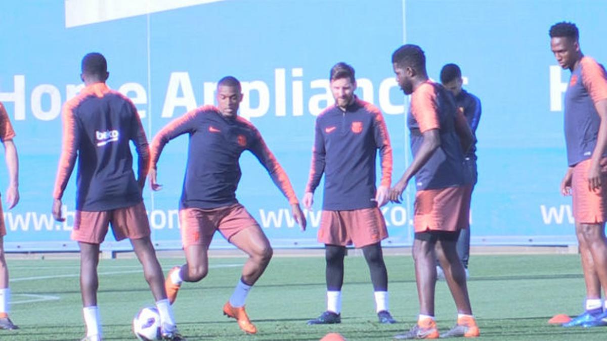 El FC Barcelona al completo preparó la última sesión antes de la final de Copa