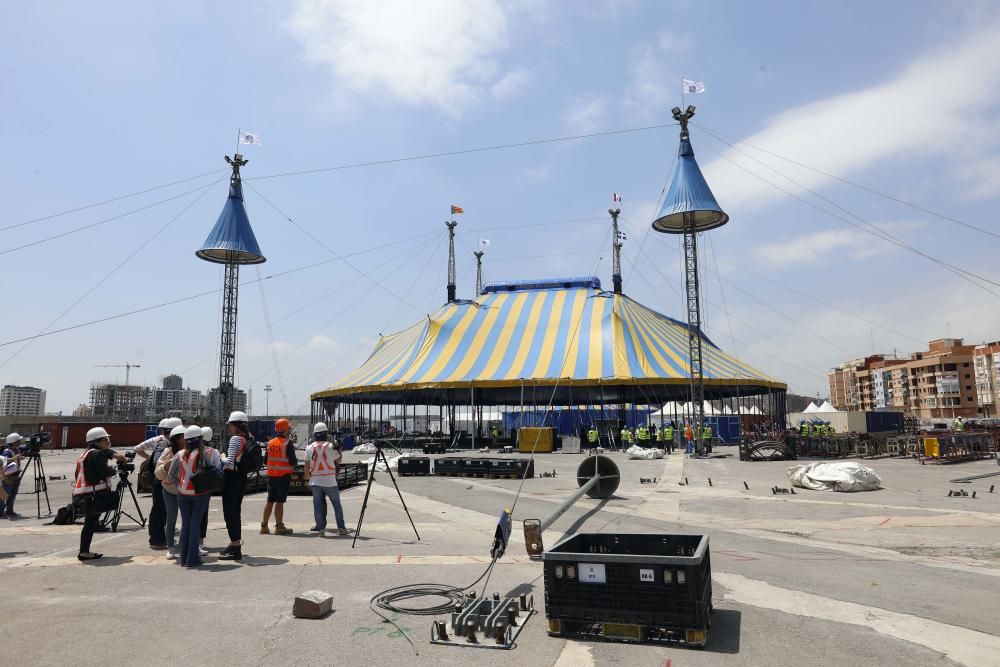 El Cirque du Soleil levanta la Gran Carpa que acogerá el espectáculo ''Kooza''