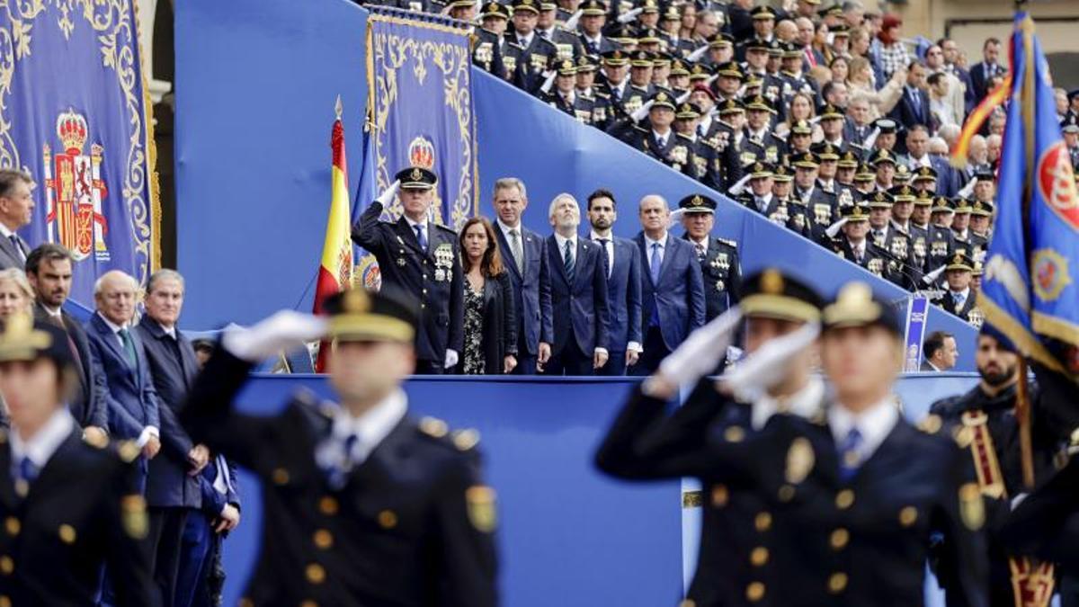 Actos del día de la Policía en A Coruña, el pasado 29 de septiembre. Preside el ministro del Interior, Fernando Grande-Marlaska