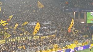El Signal Iduna Park protestó contra LaLiga y la RFEF