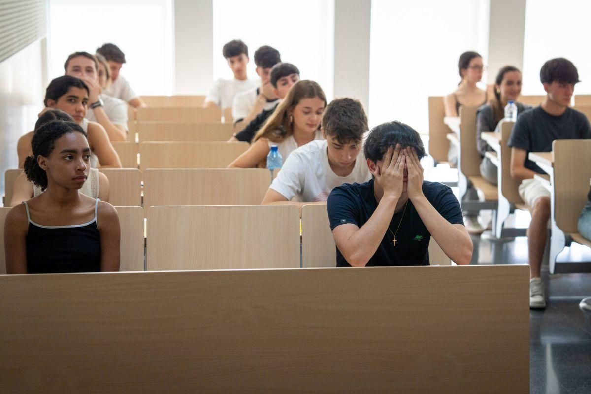 Primer exámen de las PAU en la Facultat de Dret de la UB