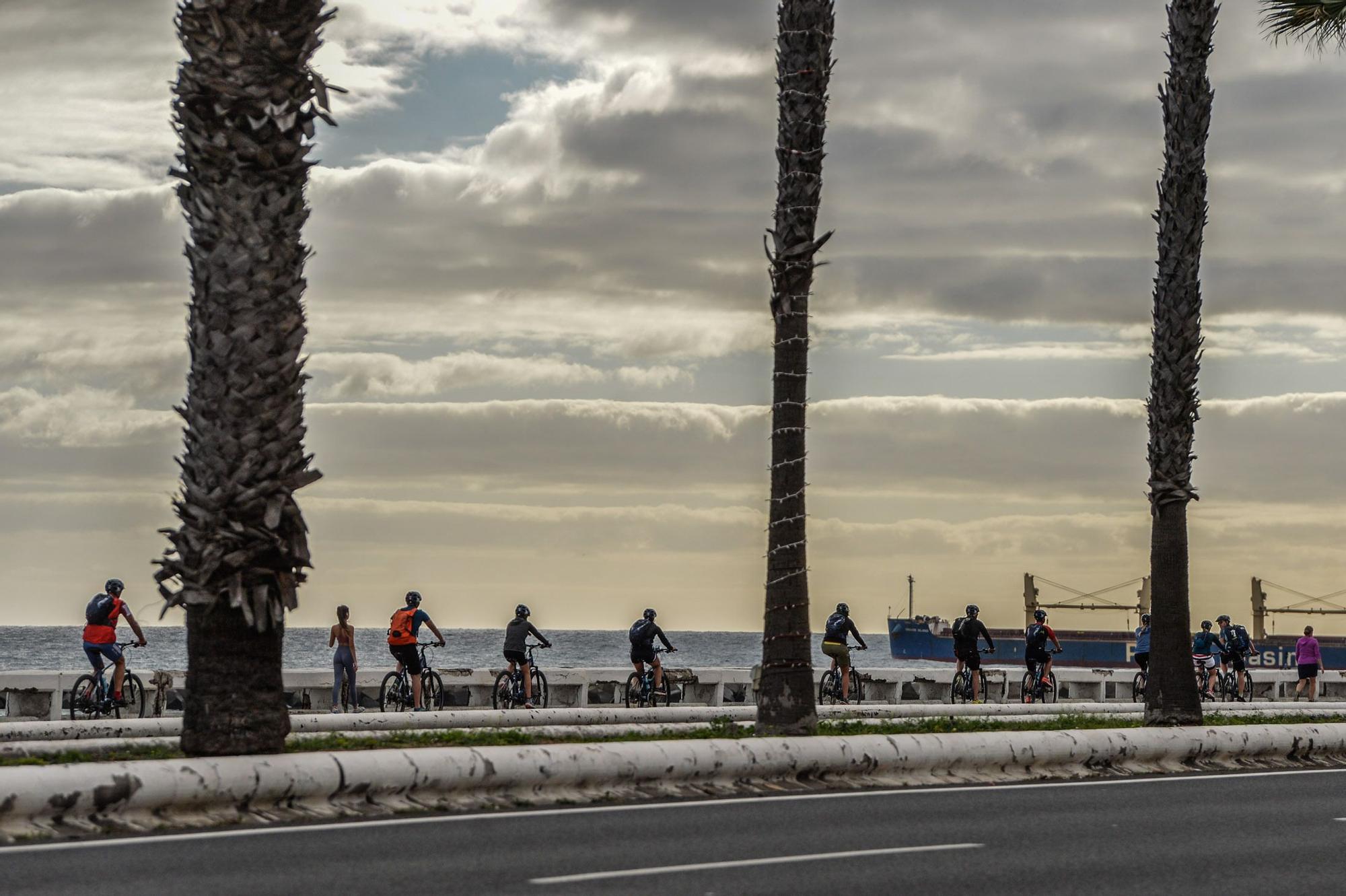 Así de vacía amaneció Las Palmas de Gran Canaria este 2021