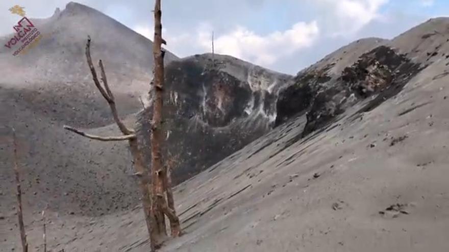 Desgasificación del edificio volcánico en La Palma