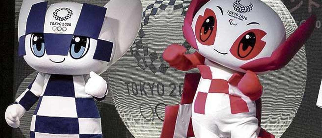 Las mascotas de los Juegos OlÃ­mpicos de Tokio 2020 en una imagen retrospectiva.