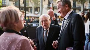 Jordi Pujol y su hijo Josep a la llegada del estreno del Liceu este miércoles