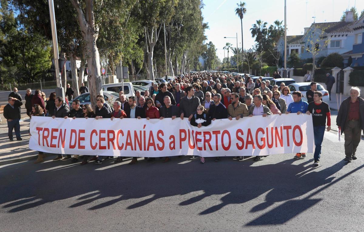 Manifestación que tuvo lugar en el Port de Sagunt hace más de siete años.