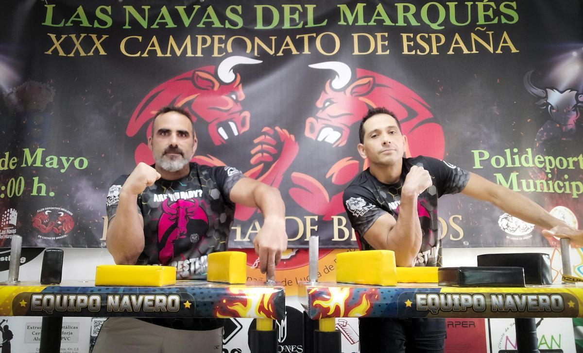 Conde y Morales pertenecen al equipo de lucha de brazos de Las Navas del Marqués (Ávila).