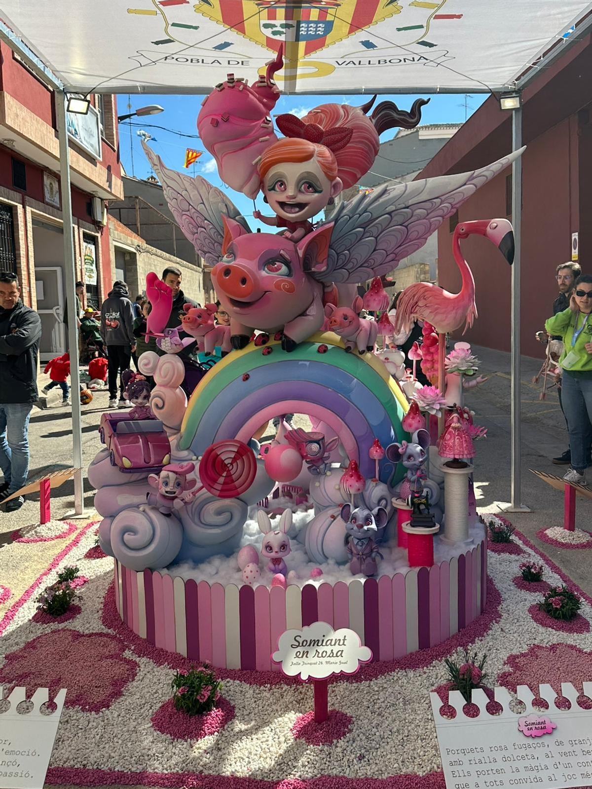 Monumento infantil de la Falla Trinquet de La Pobla de Vallbona.